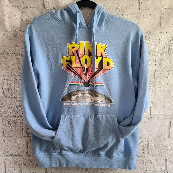Pink Floyd Freeze New York Dark Side Of The Moon Blue Hoodie Size Large - Picture 2 of 12